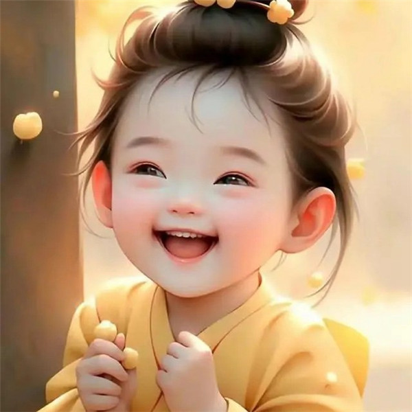 动漫笑得很治愈的小女孩头像图片