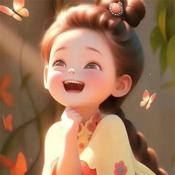 动漫笑得很治愈的小女孩头像图片