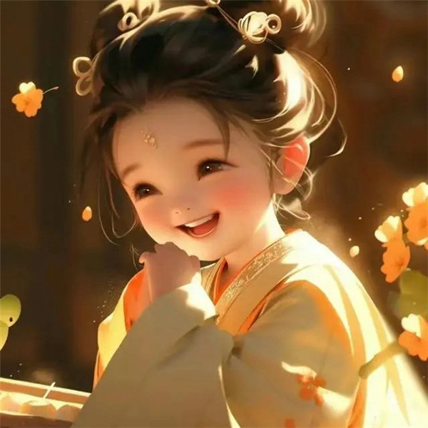女生开心笑容的图片唯美头像