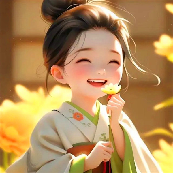 开心大笑头像女