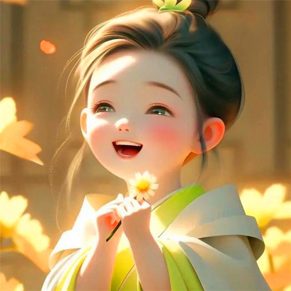 开心大笑头像女