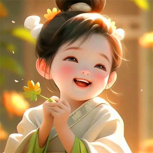 开心大笑头像女