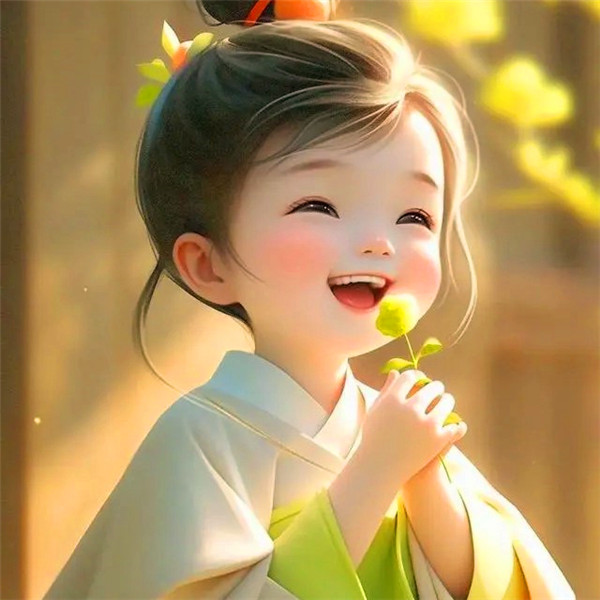 开心大笑头像女