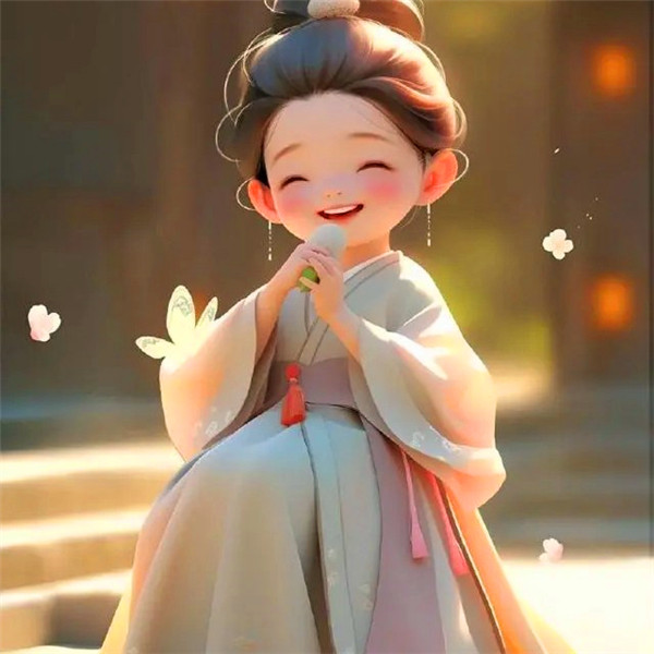 动漫女生让自己开心的唯美图片头像