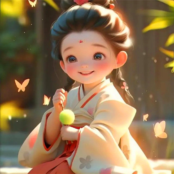 动漫女生让自己开心的唯美图片头像