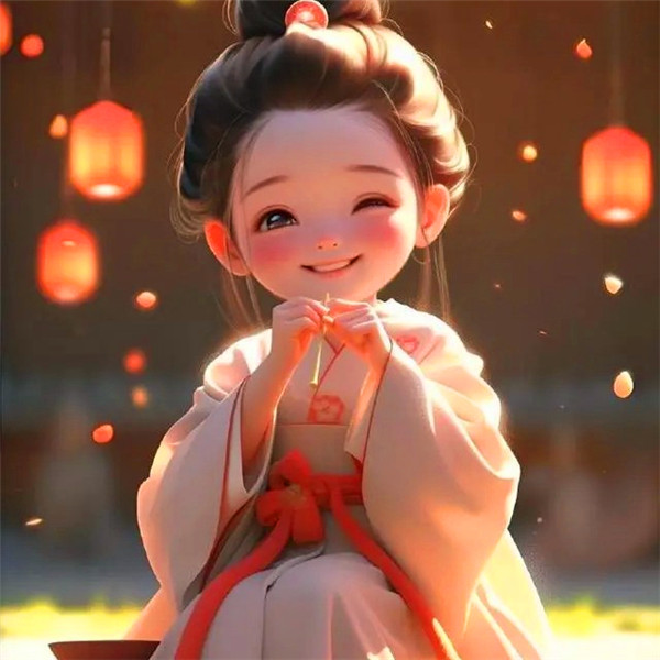 动漫女生让自己开心的唯美图片头像