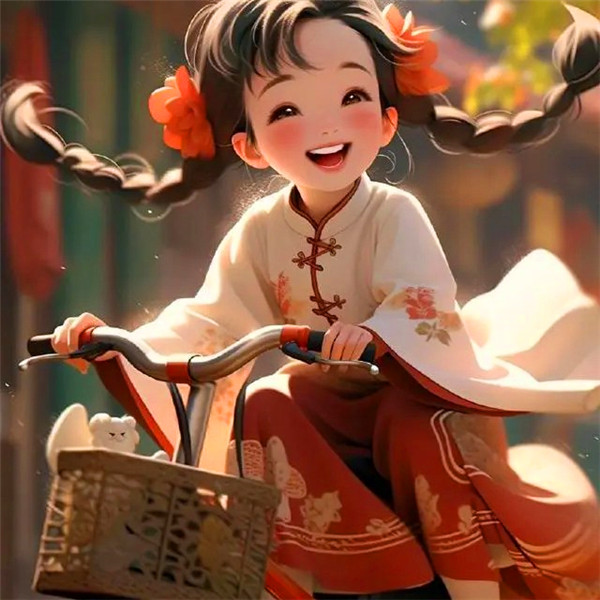 动漫女生让自己开心的唯美图片头像