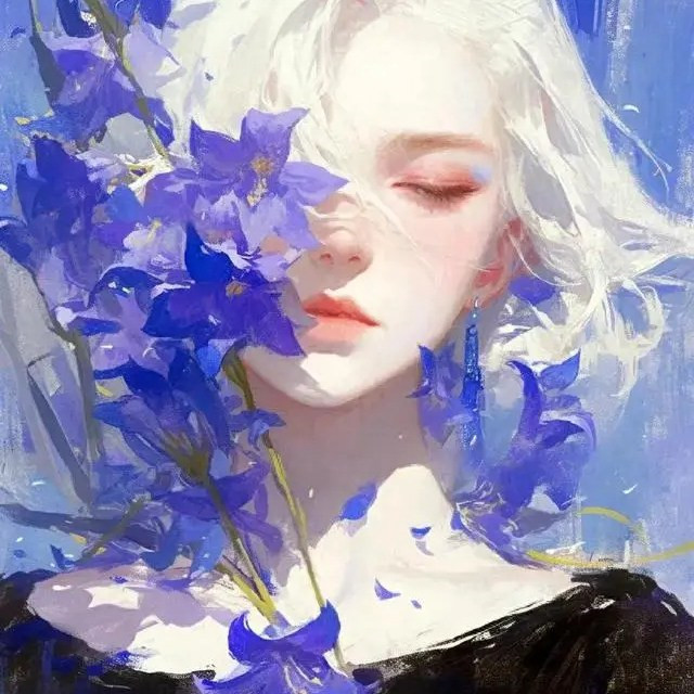 浪漫鲜花女生头像图片