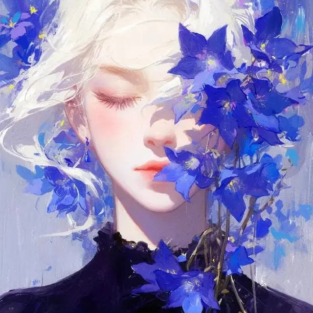 浪漫鲜花女生头像图片