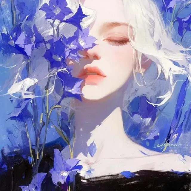 浪漫鲜花女生头像图片