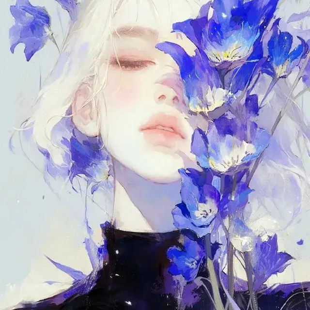 浪漫鲜花女生头像图片