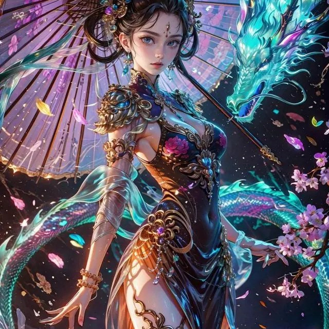 古风霸气女生龙的头像图片