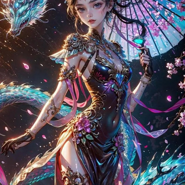 古风霸气女生龙的头像图片