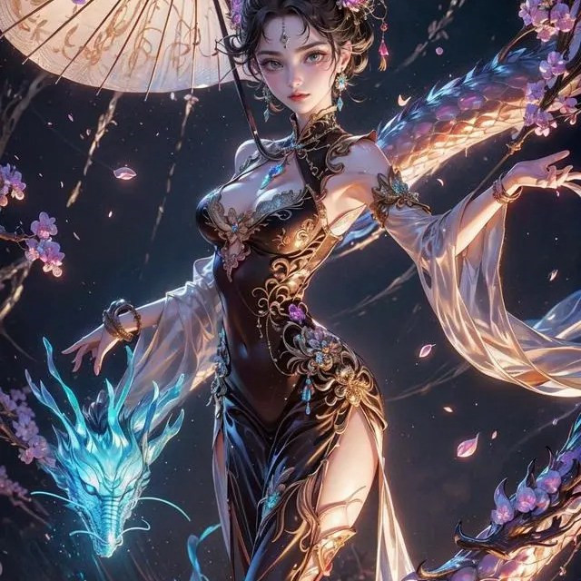 古风霸气女生龙的头像图片