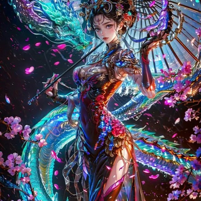 古风霸气女生龙的头像图片