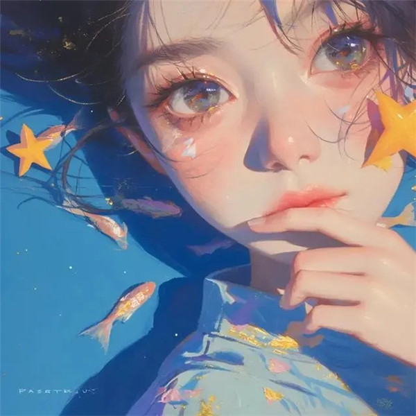蓝色系高清好看的微信头像图片