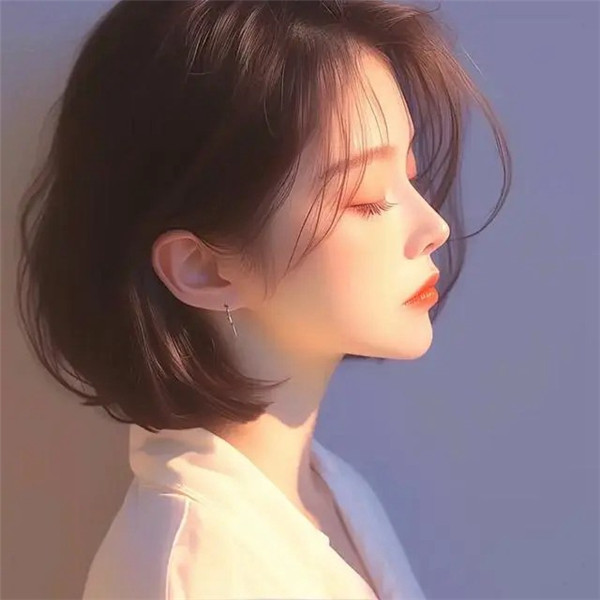 带有阳光的头像女