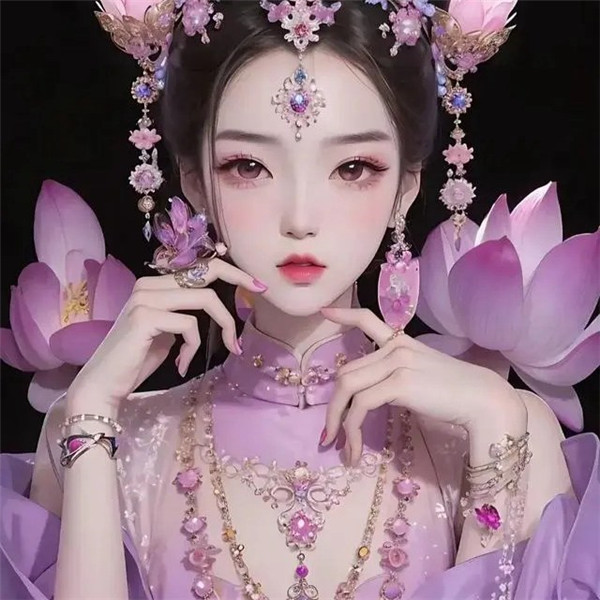 古韵俏佳人国风女子头像图片