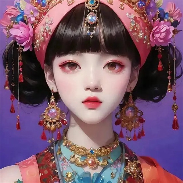 古韵俏佳人国风女子头像图片