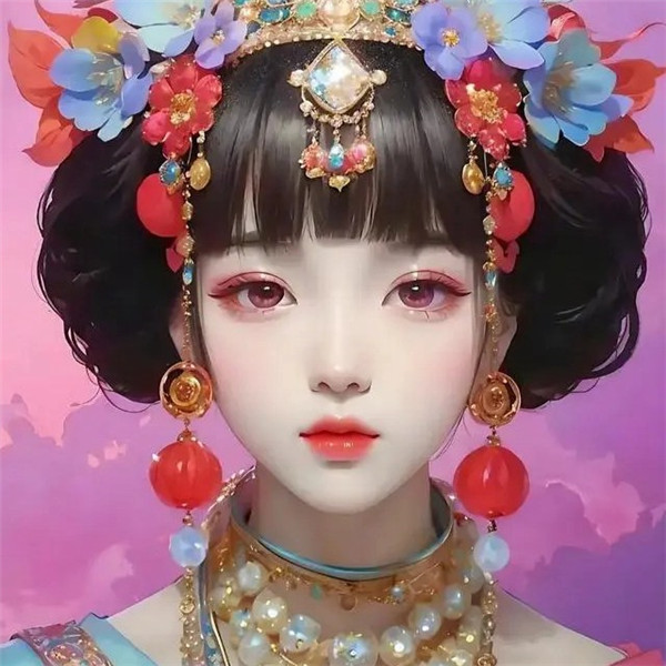古韵俏佳人国风女子头像图片