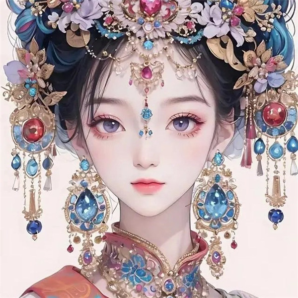 古韵俏佳人国风女子头像图片