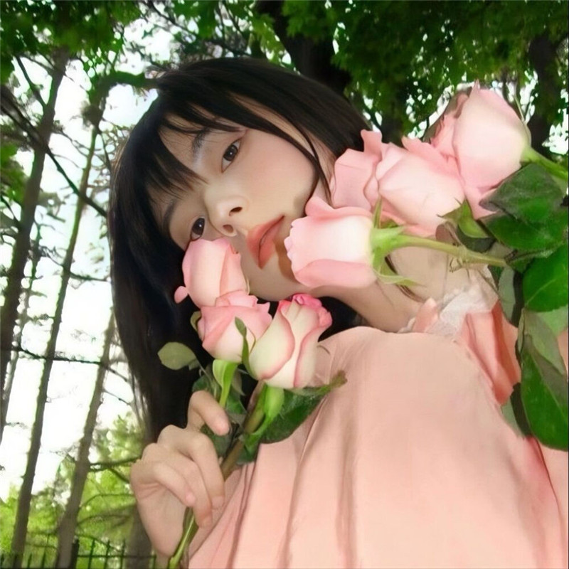 绿色头像好看女生