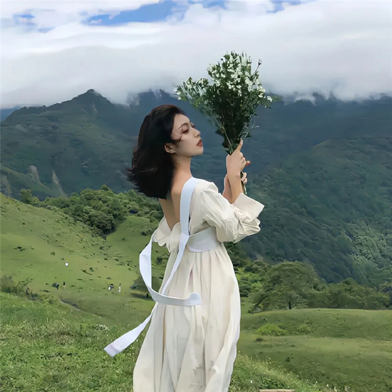 绿色头像好看女生