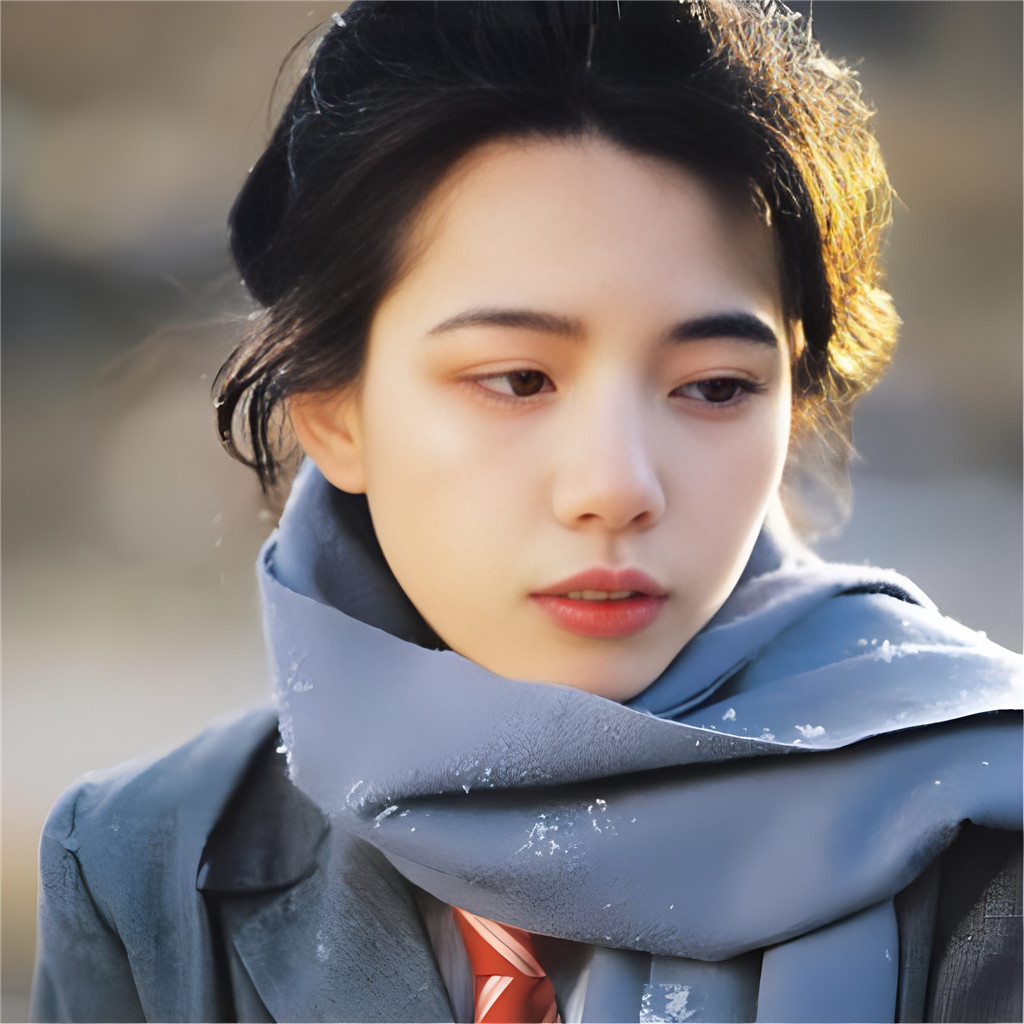 抖音围巾伤感女生头像图片