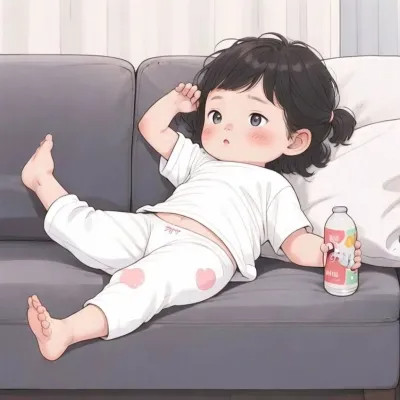 摆烂情侣头像可爱一男一女图片