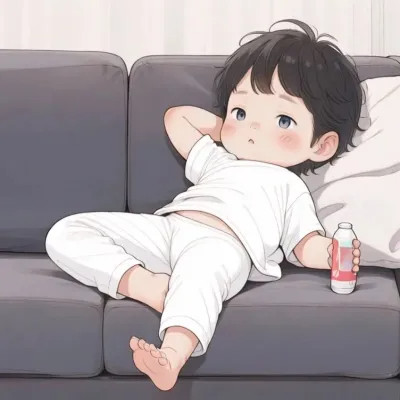 摆烂情侣头像可爱一男一女图片