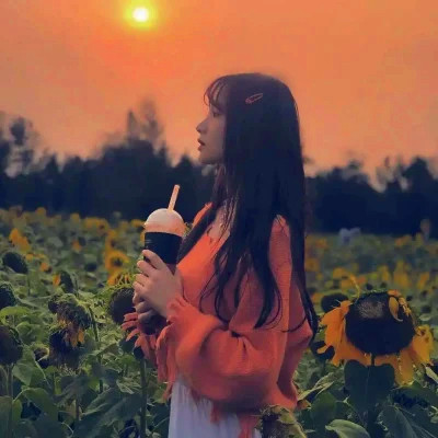 优雅美女侧脸头像