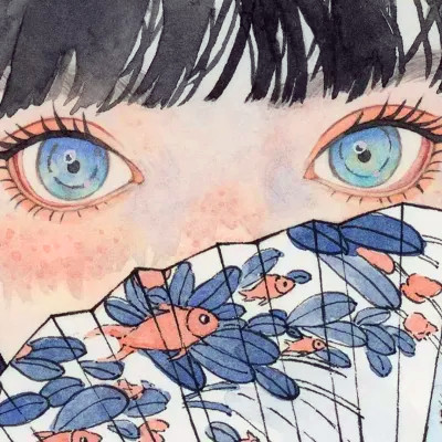 氛围感绝美小众女头动漫