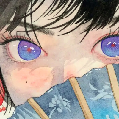 氛围感绝美小众女头动漫