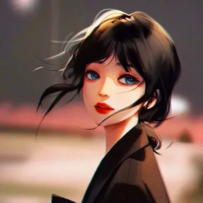 温柔淑女氛围感动漫女头