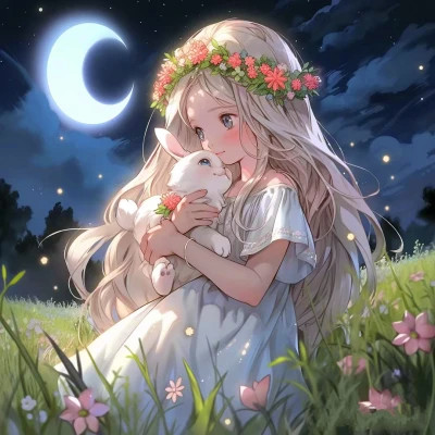 唯美治愈系动漫女头像