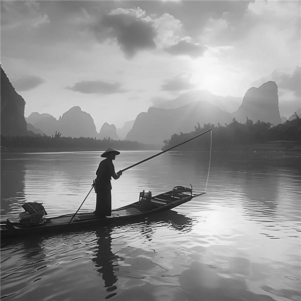 黑白风景照片高清头像