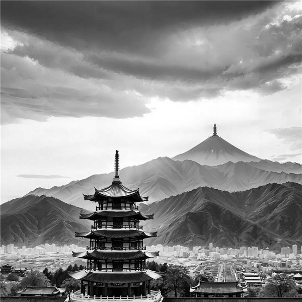 黑白风景照片高清头像
