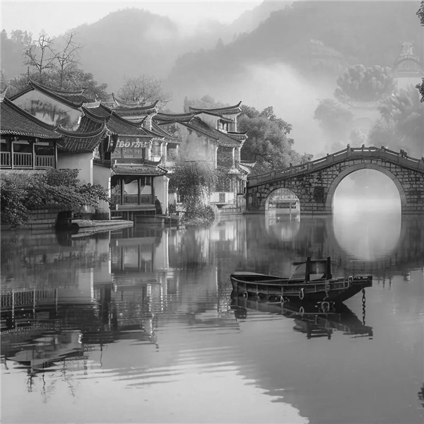 黑白风景头像图片