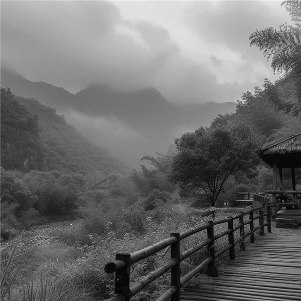 黑白风景头像图片