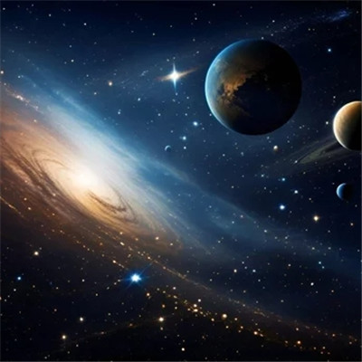 未来感十足的梦幻星空风景头像