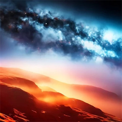 未来感十足的梦幻星空风景头像