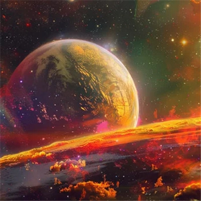 未来感十足的梦幻星空风景头像