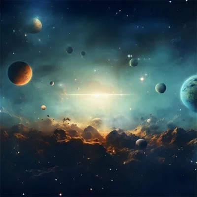 未来感十足的梦幻星空风景头像