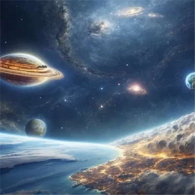 未来感十足的梦幻星空风景头像