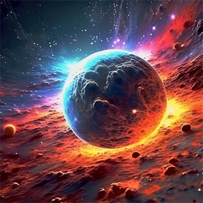 未来感十足的梦幻星空风景头像